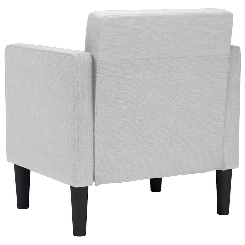 Sofa-kėdė su porankiais, debesų pilka, 53 cm, audinys