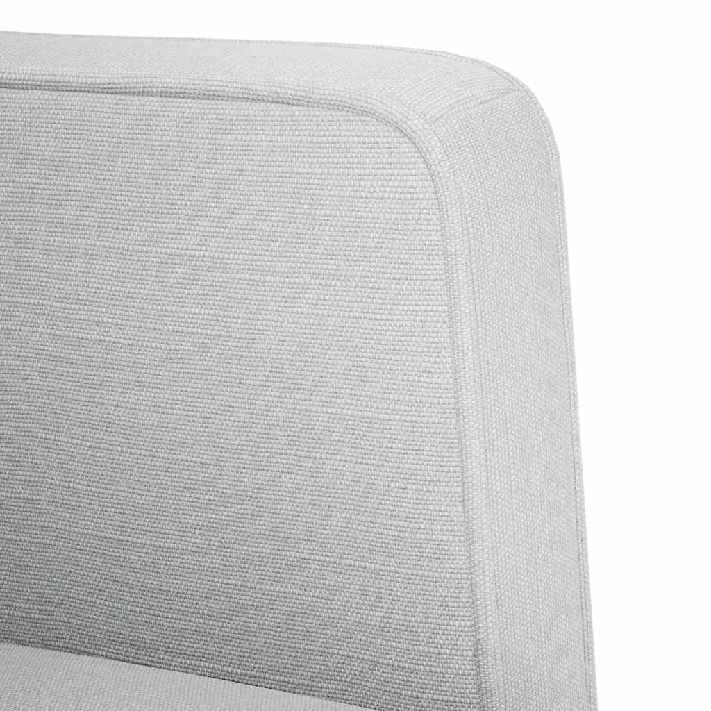 Sofa-kėdė su porankiais, debesų pilka, 53 cm, audinys