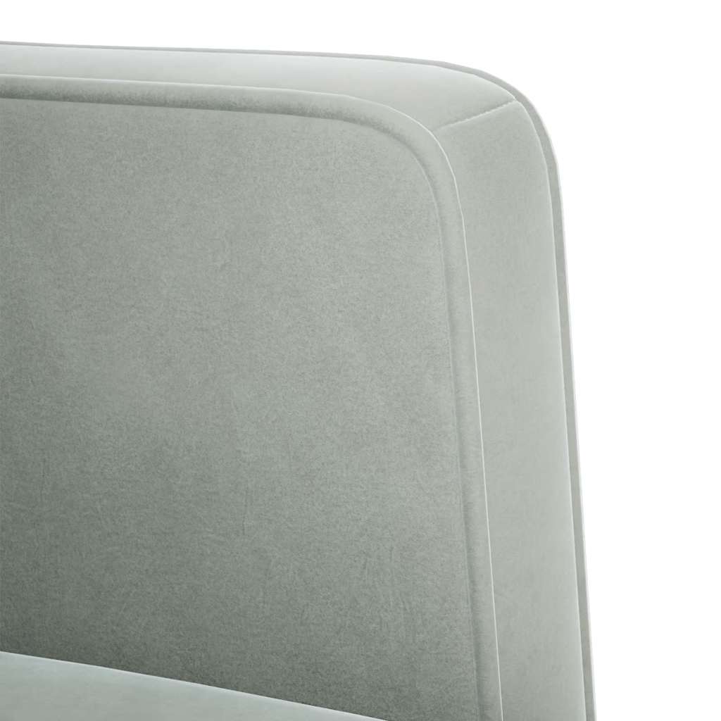 Sofa-kėdė su porankiais, šviesiai pilka, 53 cm, aksomas