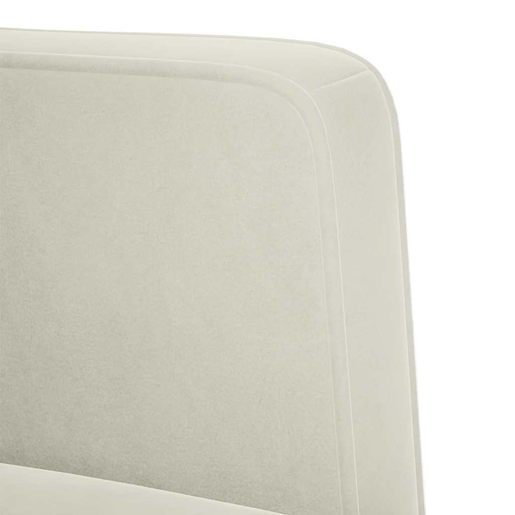 Sofa-kėdė su porankiais, kreminės spalvos, 53 cm, aksomas