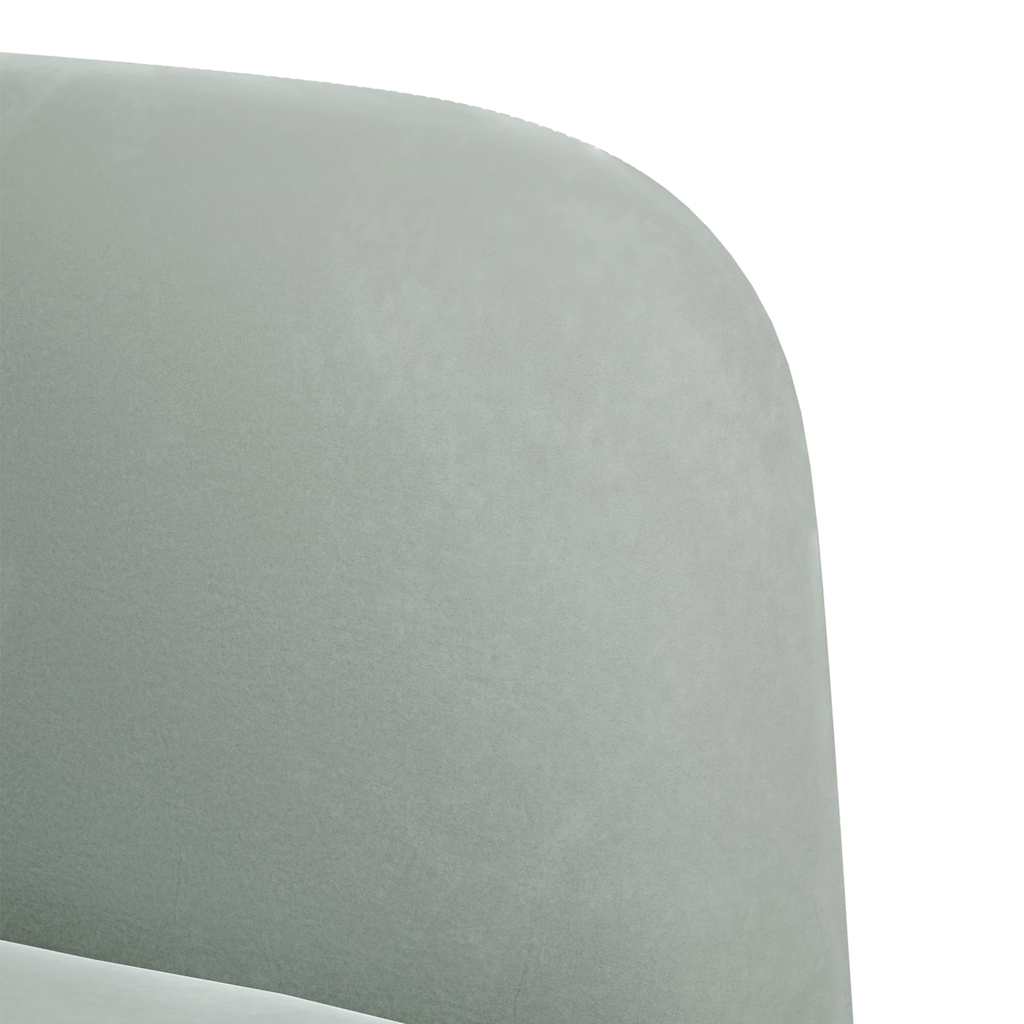 Sofa-kėdė su porankiais, šviesiai pilka, 54 cm, aksomas