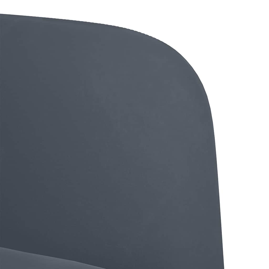 Sofa-kėdė su porankiais, tamsiai pilka, 54 cm, aksomas