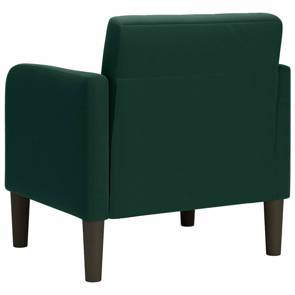 Sofa-kėdė su porankiais, tamsiai žalia, 54 cm, aksomas