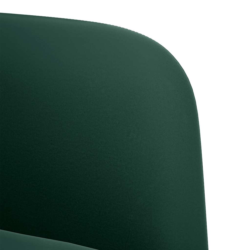 Sofa-kėdė su porankiais, tamsiai žalia, 54 cm, aksomas