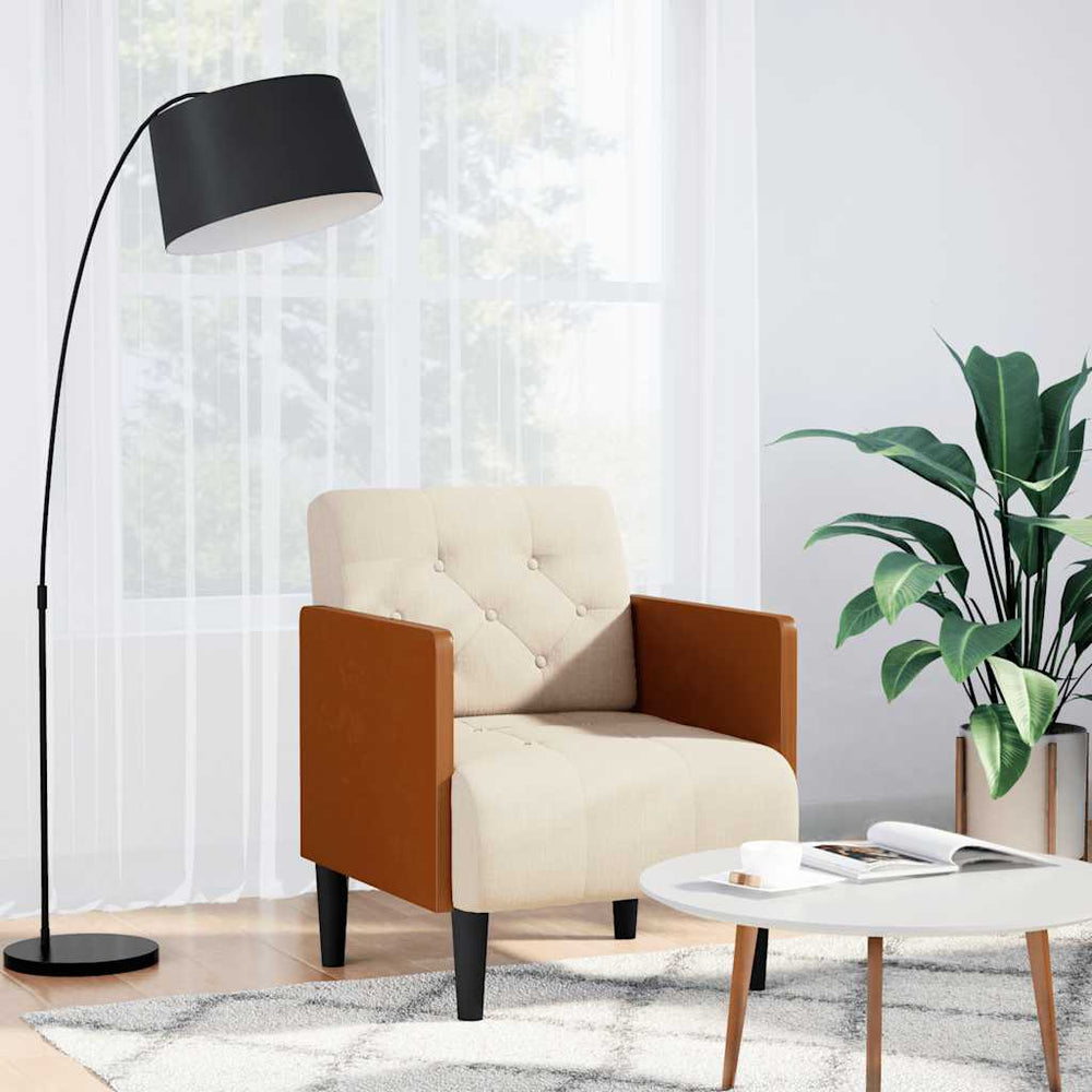 Sofa-kėdė su porankiais, 55 cm, linas