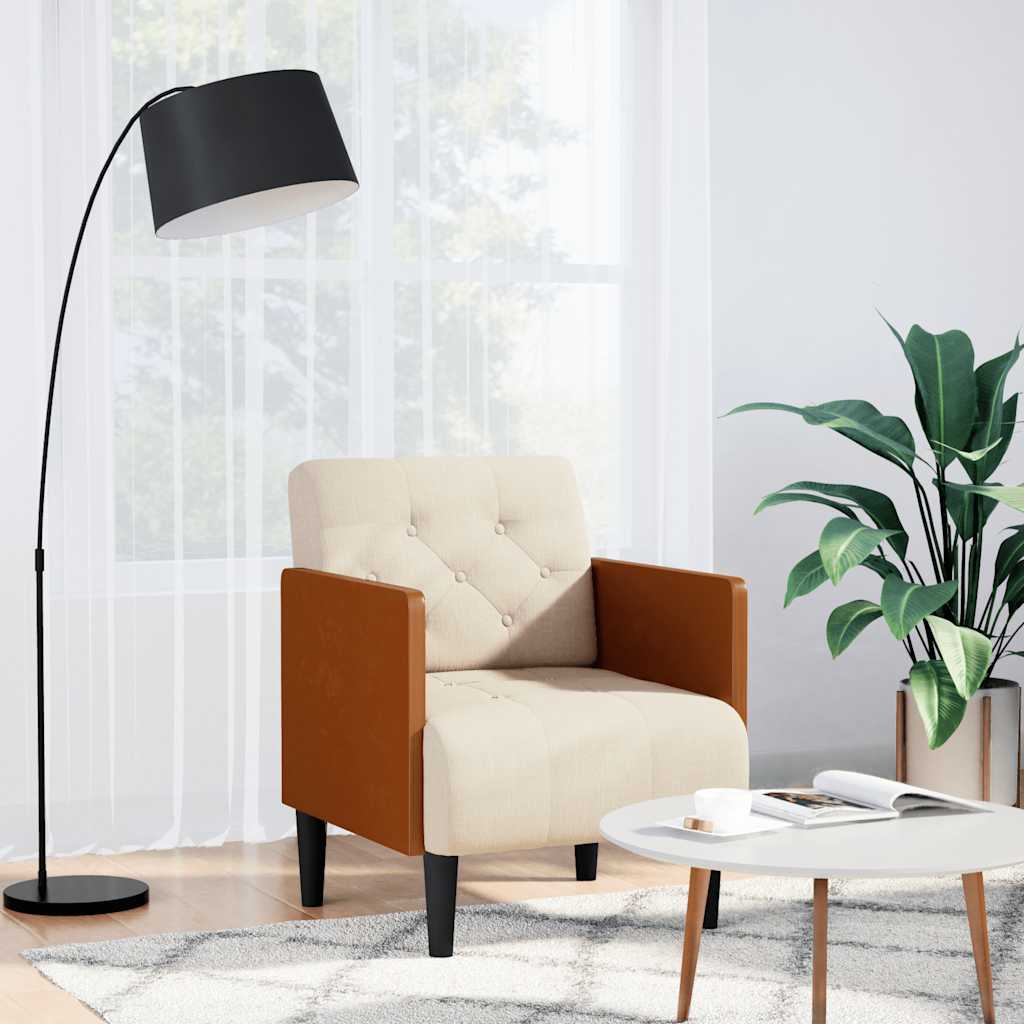 Sofa-kėdė su porankiais, 55 cm, linas
