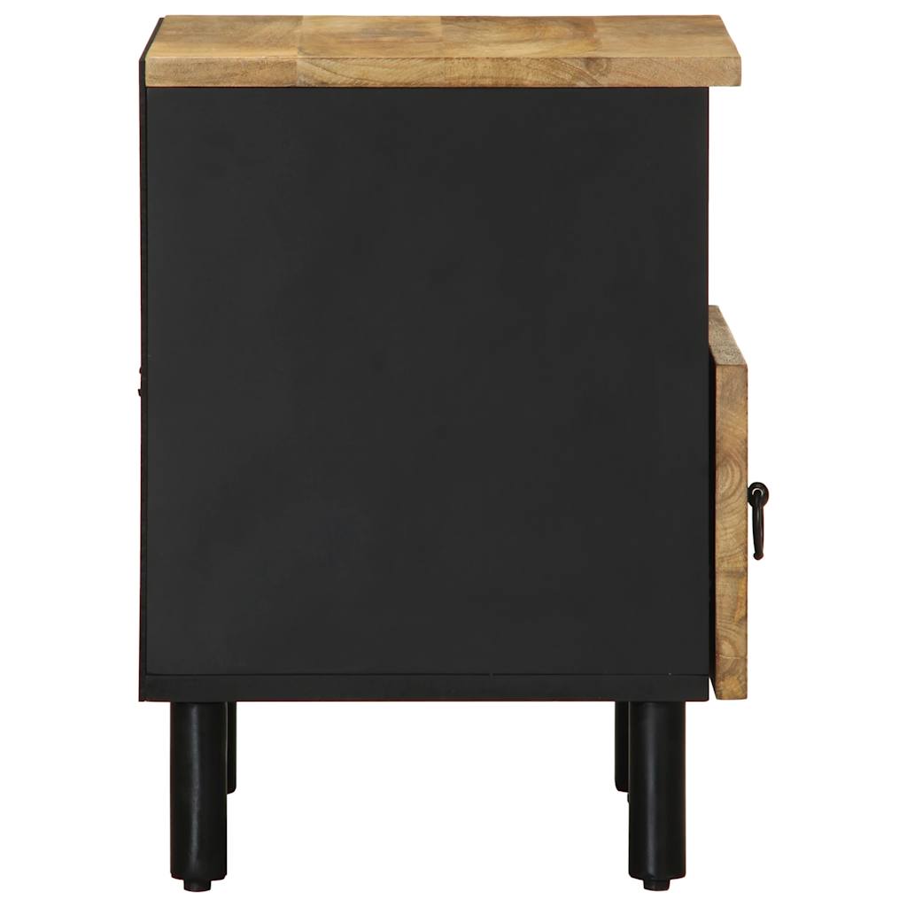 Lovos Spintelė Juoda 40x33x46 cm Masyvus Rough Wood Mango
