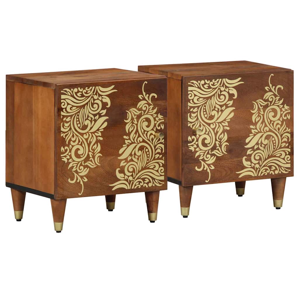 Šalia lovos spintelė 2 pcs honey brown 40 x 33 x 46 cm