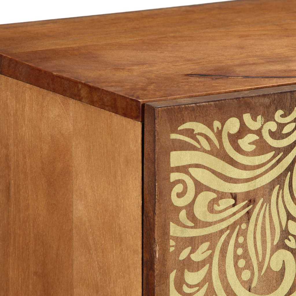 Console Table with Shelf Brown 90 x 33 x 75 cm Solid Mango Wood