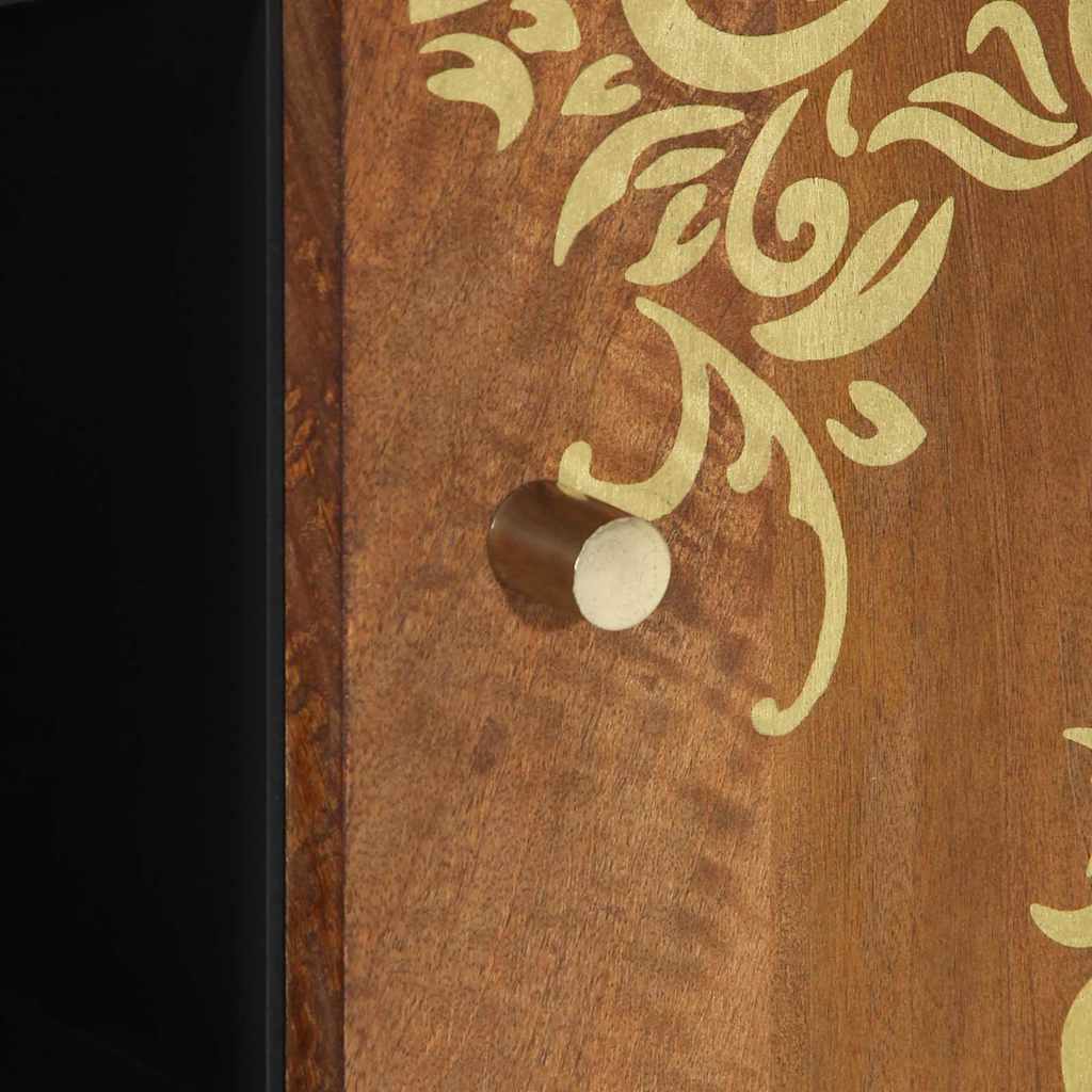 Console Table with Shelf Brown 90 x 33 x 75 cm Solid Mango Wood