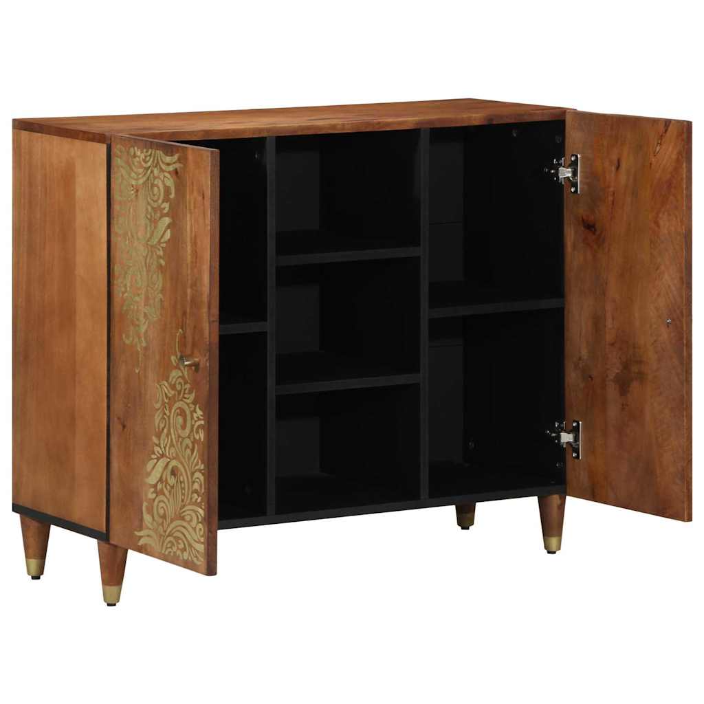 Console Table with Shelf Brown 90 x 33 x 75 cm Solid Mango Wood