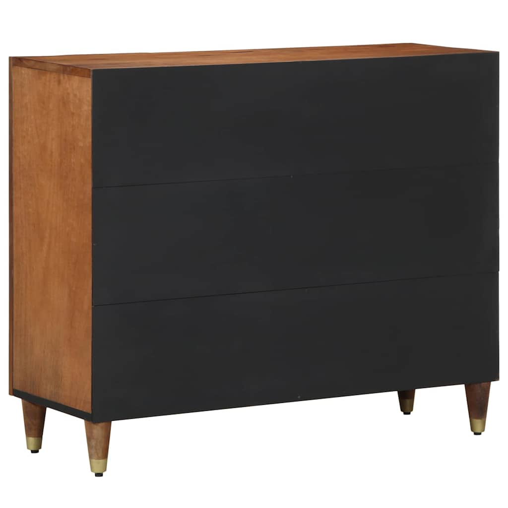 Console Table with Shelf Brown 90 x 33 x 75 cm Solid Mango Wood