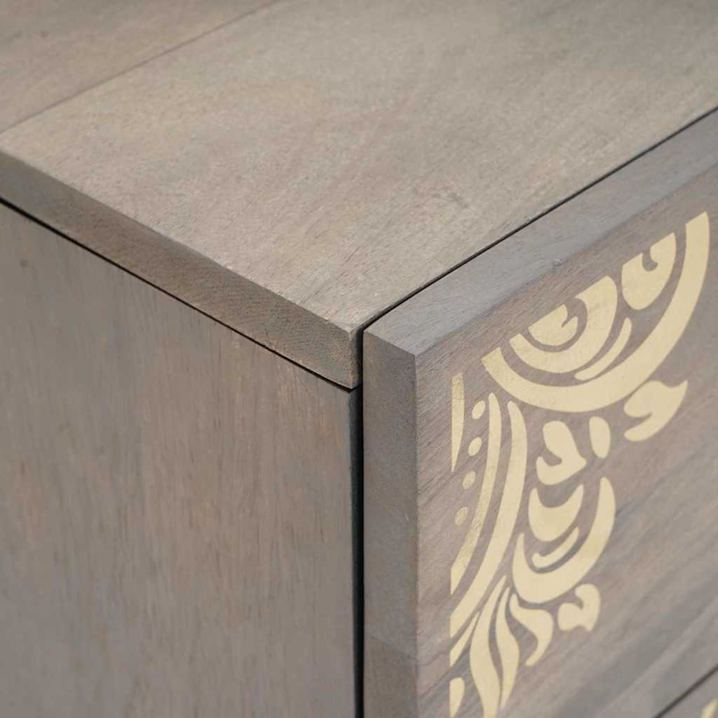 Bedside cabinet with drawer Grey 40 x 33 x 46 cm