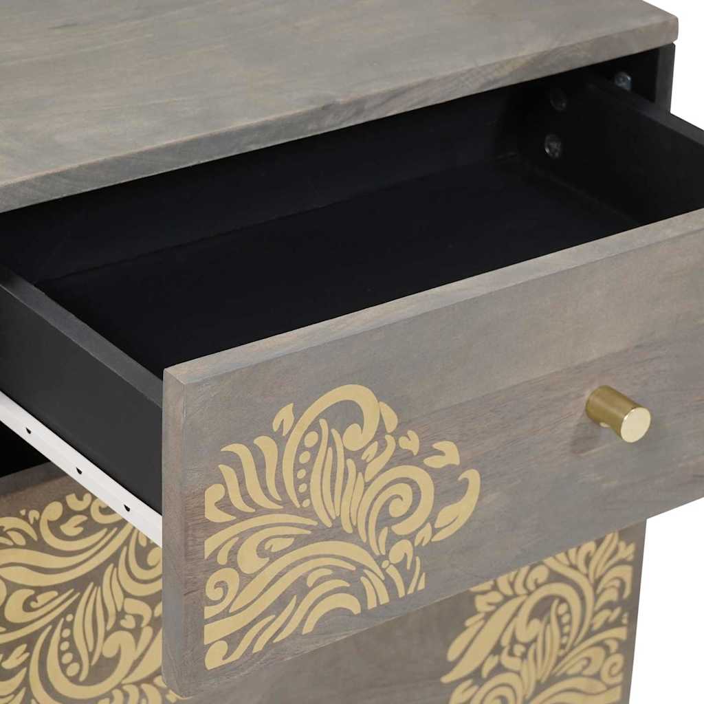Bedside cabinet with a drawer Grey 50 x 33 x 60 cm
