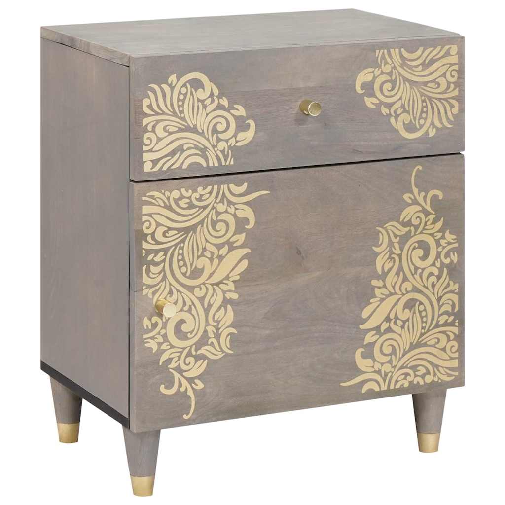 Bedside cabinet with a drawer Grey 50 x 33 x 60 cm