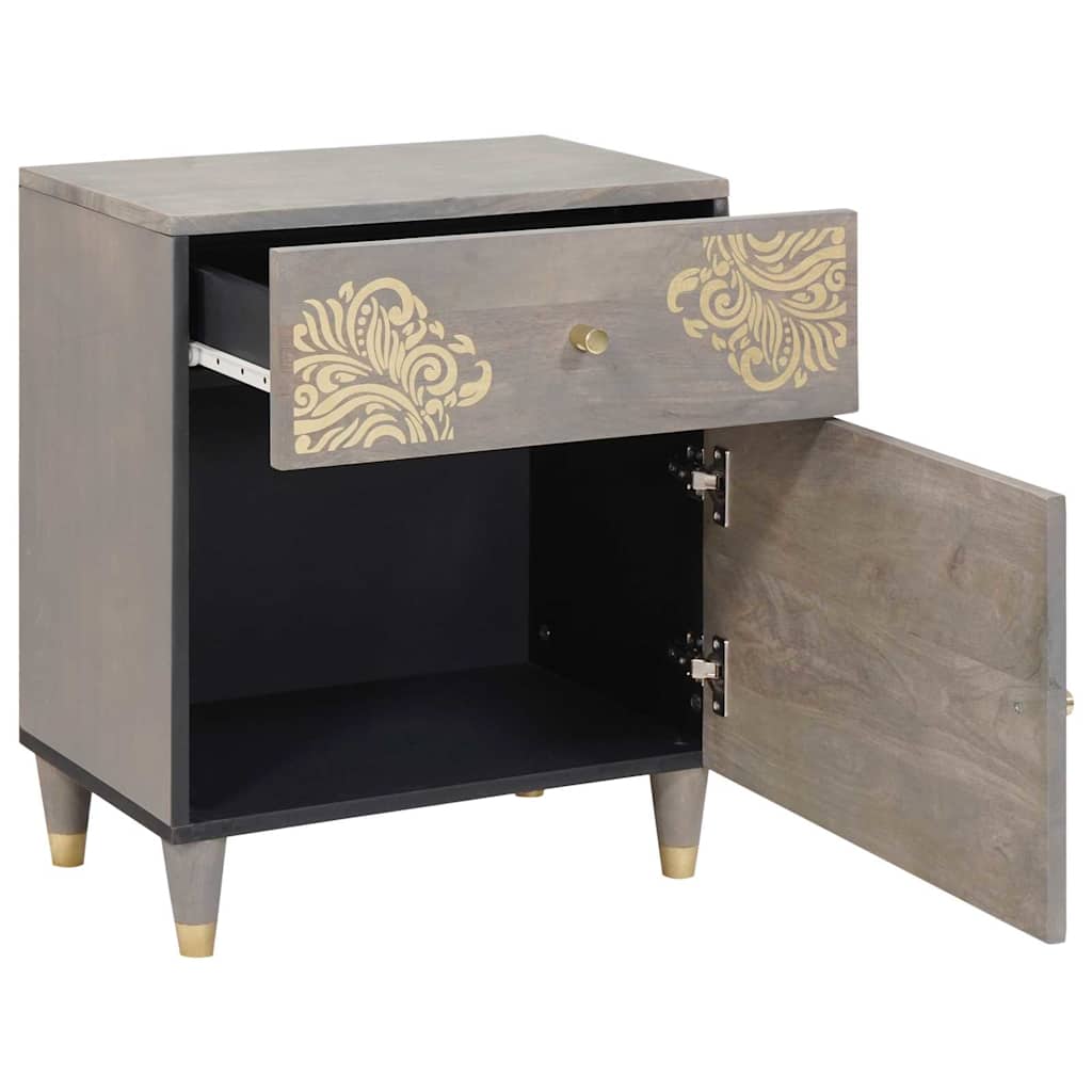 Bedside cabinet with a drawer Grey 50 x 33 x 60 cm