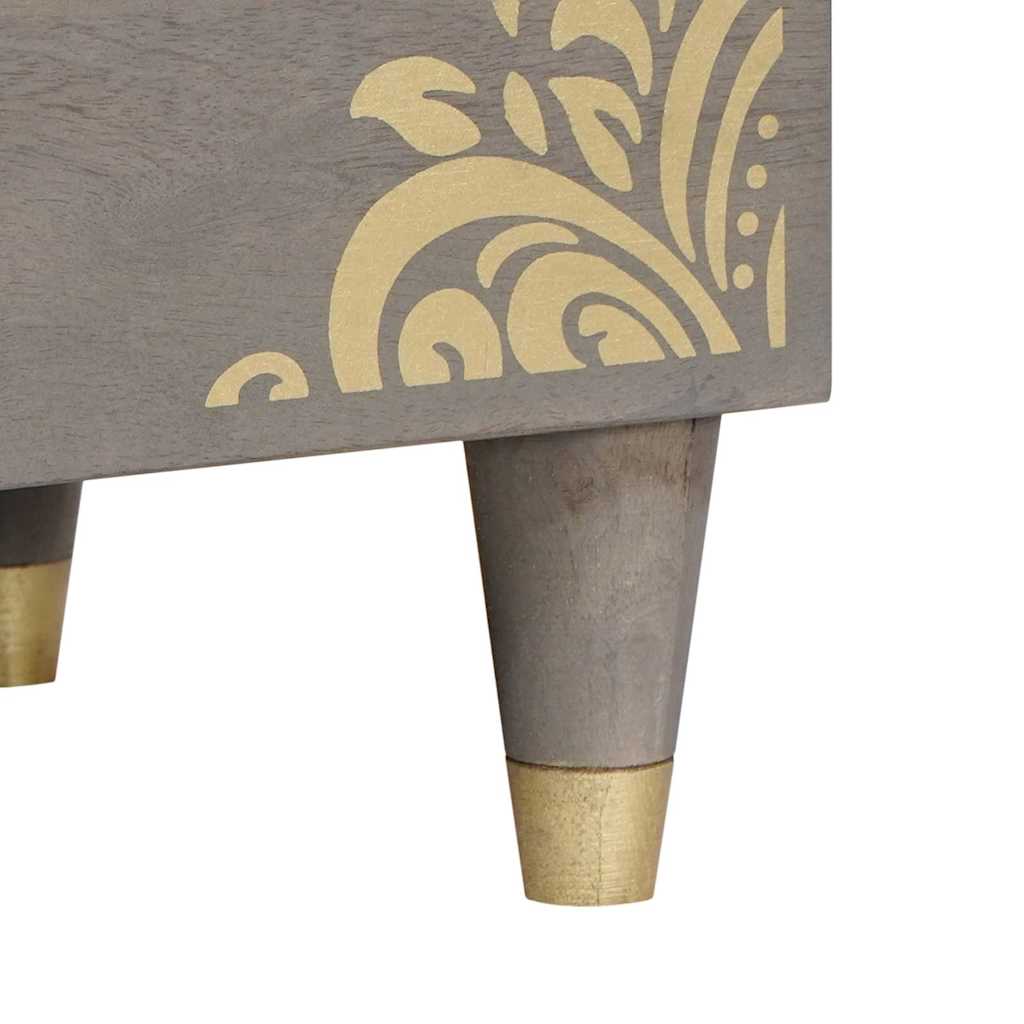 TV Cabinet Grey 80 x 33 x 46 cm Solid Mango Wood