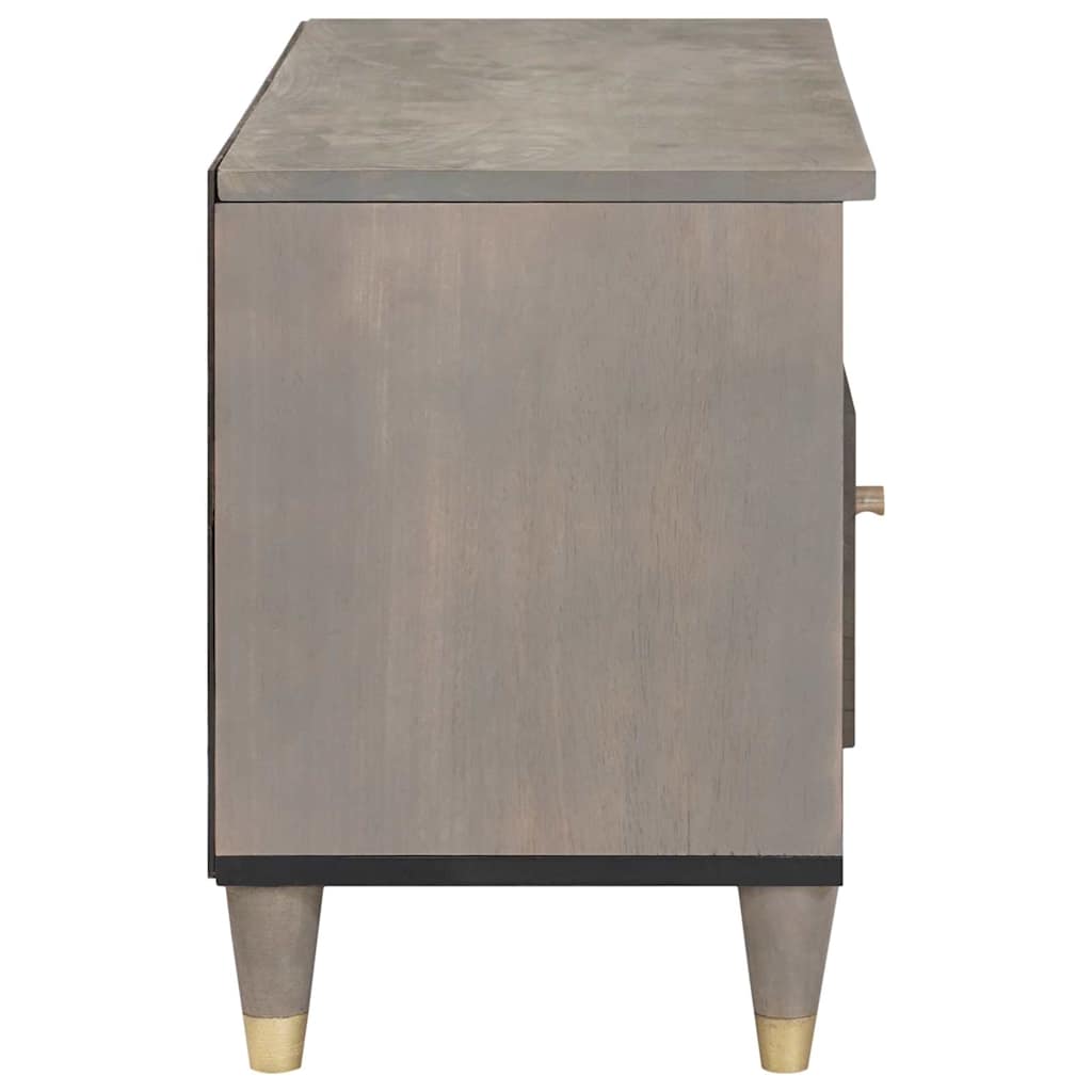 TV Cabinet Grey 80 x 33 x 46 cm Solid Mango Wood