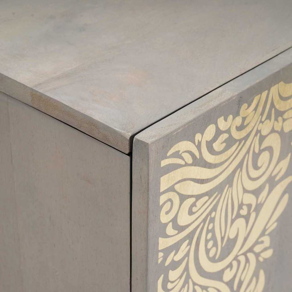 Kabalas su lentyna Pilkas ir auksinis 90 x 33.5 x 75 cm
