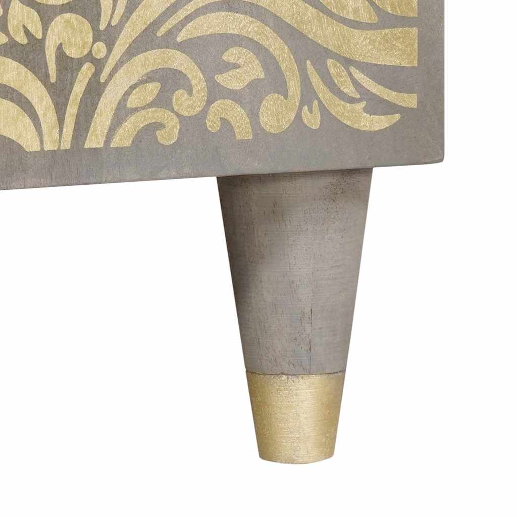 Kabalas su lentyna Pilkas ir auksinis 90 x 33.5 x 75 cm