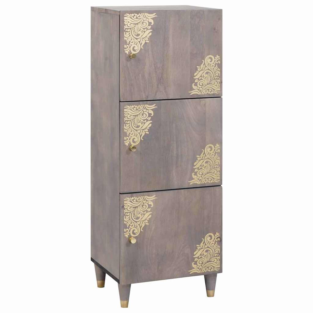 High Cabinet Grey and Gold 40 x 33.5 x 110 cm