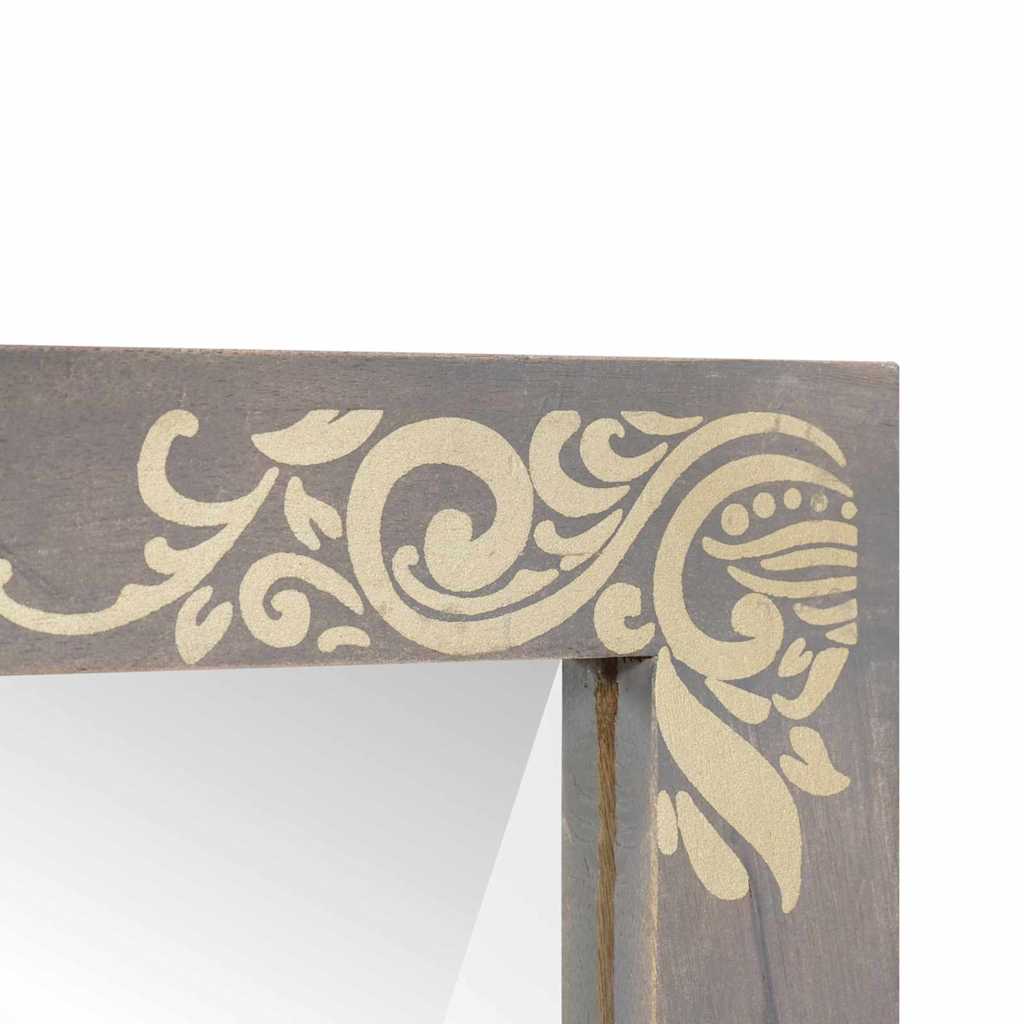 Bathroom Mirror Grey and Silver 50 x 70 x 3 cm