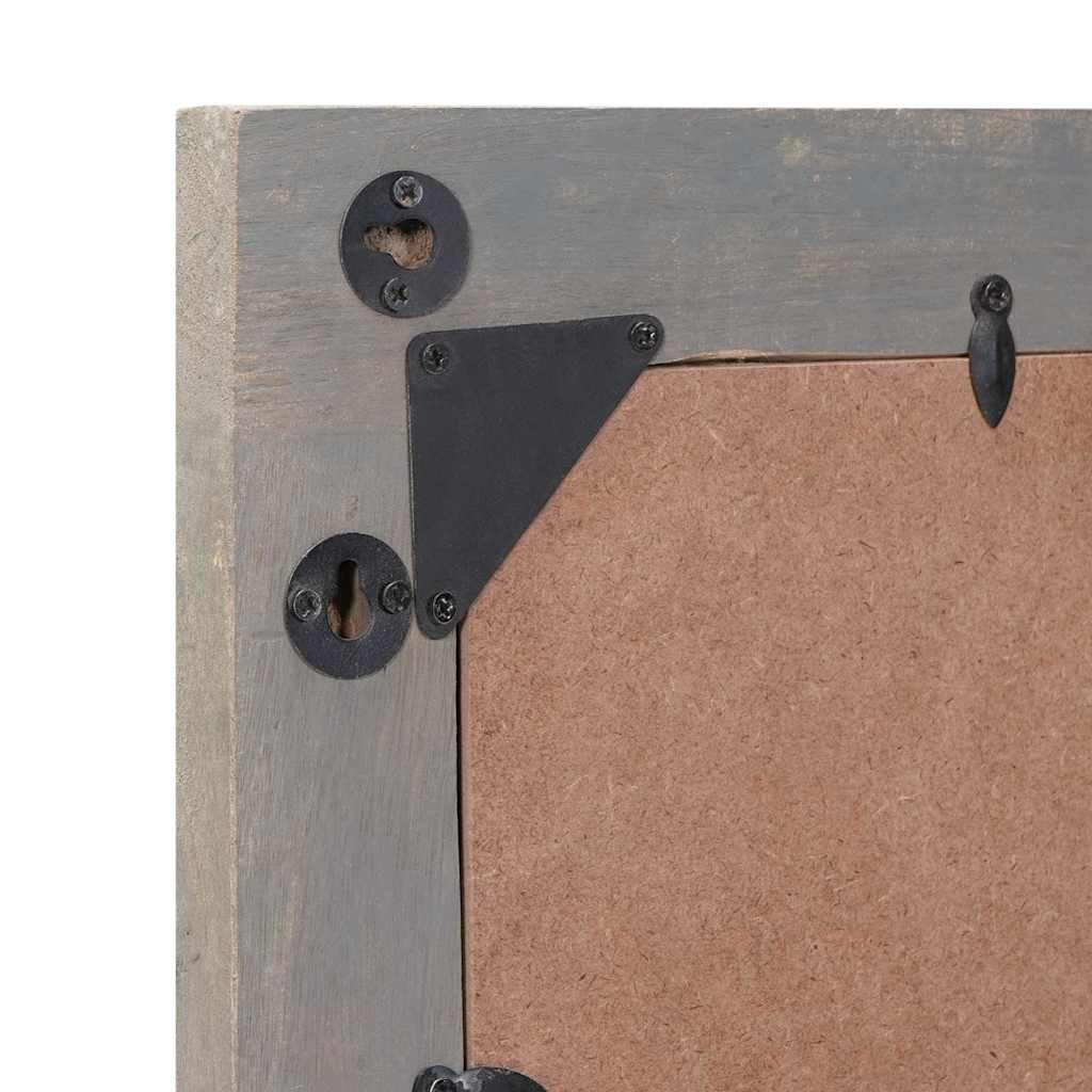 Bathroom Mirror Grey and Silver 50 x 70 x 3 cm