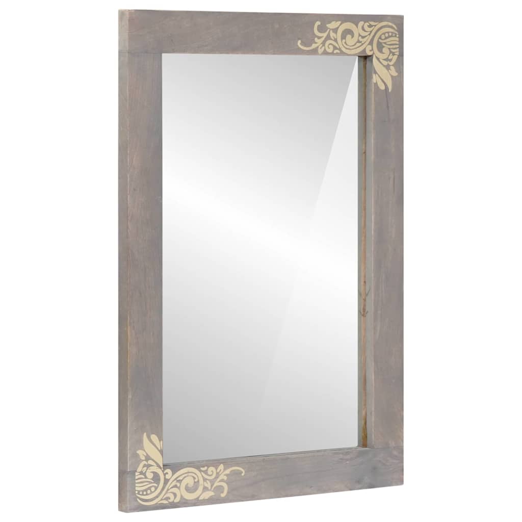 Bathroom Mirror Grey and Silver 50 x 70 x 3 cm