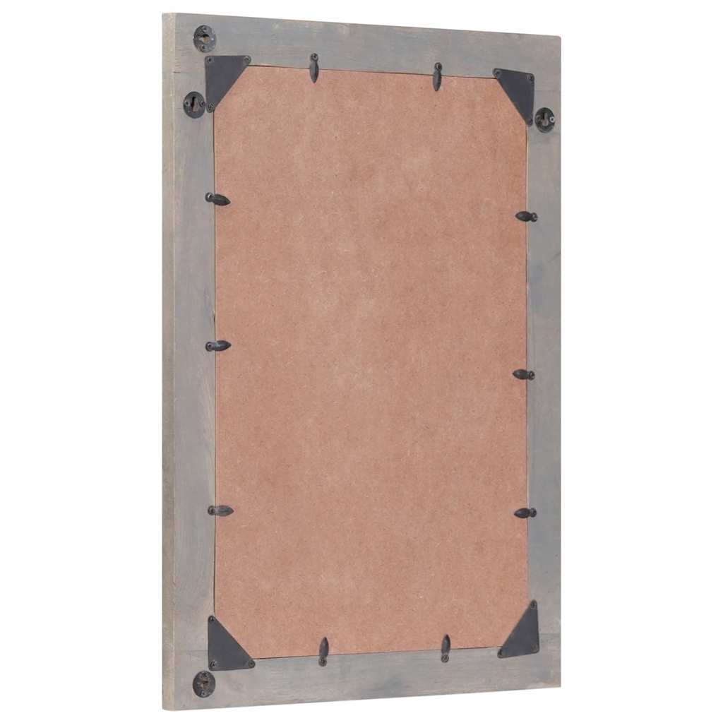 Bathroom Mirror Grey and Silver 50 x 70 x 3 cm