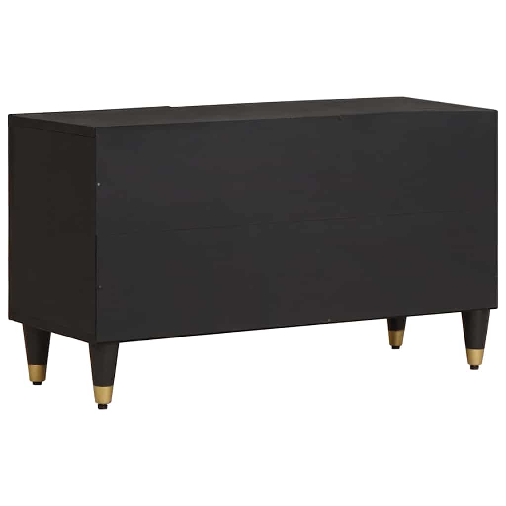 Televizoriaus spintelė Juoda 80 x 33 x 46 cm Kietas mango medis