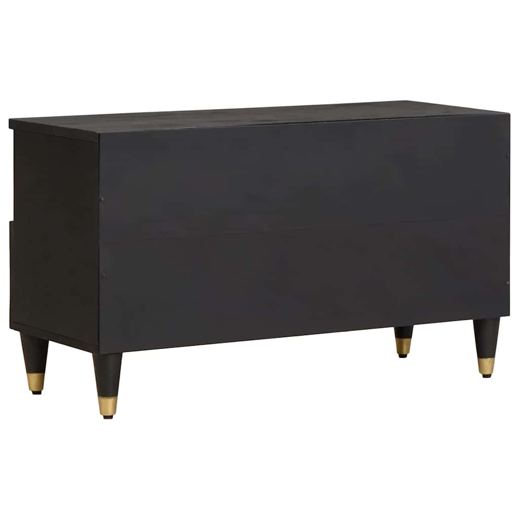 Televizoriaus spintelė Juoda 80 x 33 x 46 cm Kietas mango medis