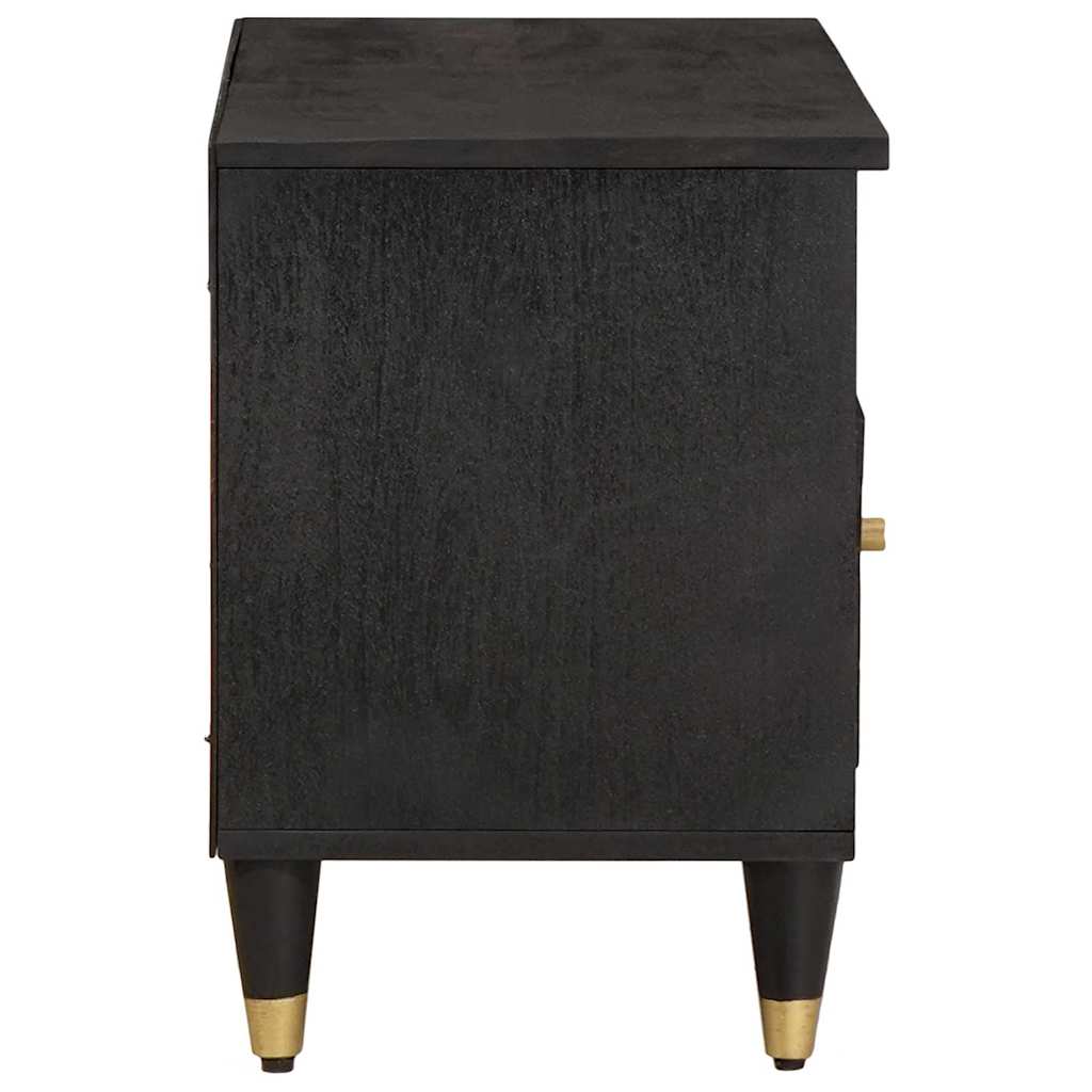 Televizoriaus spintelė Juoda 80 x 33 x 46 cm Kietas mango medis