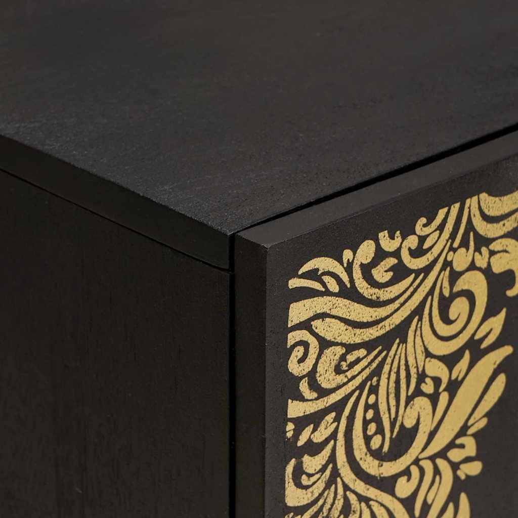 Bathroom Vanity Unit Black 62 x 33 x 58 cm Solid Mango Wood