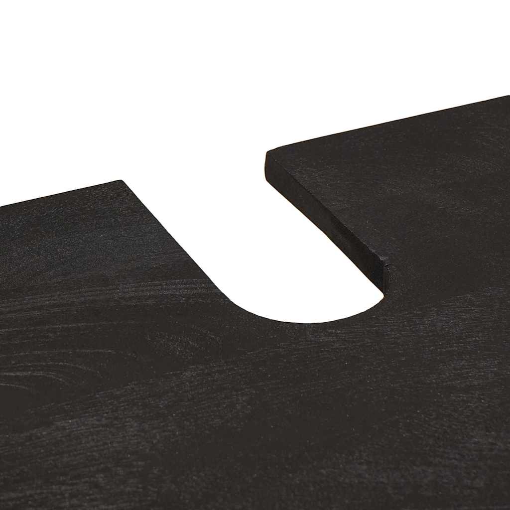 Bathroom Vanity Unit Black 62 x 33 x 58 cm Solid Mango Wood
