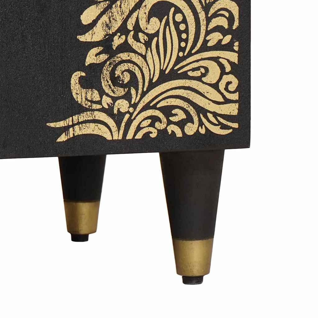 Bathroom Vanity Unit Black 62 x 33 x 58 cm Solid Mango Wood