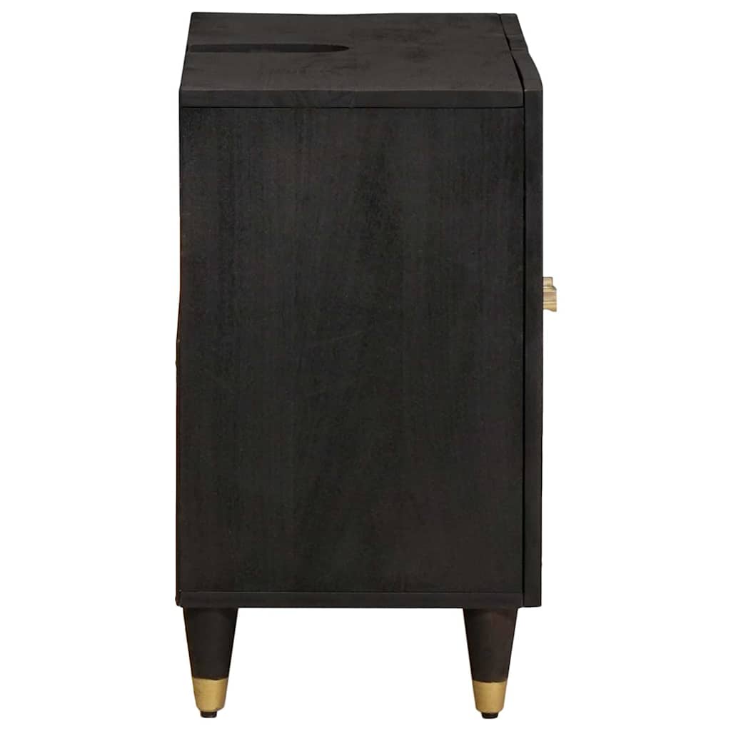 Bathroom Vanity Unit Black 62 x 33 x 58 cm Solid Mango Wood