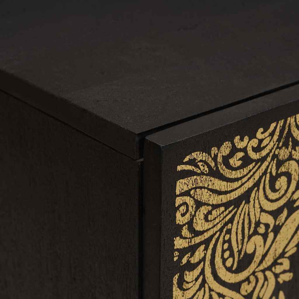 Bathroom cabinet Black 38 x 33 x 58 cm Solid mango wood