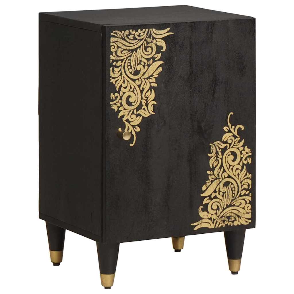 Bathroom cabinet Black 38 x 33 x 58 cm Solid mango wood