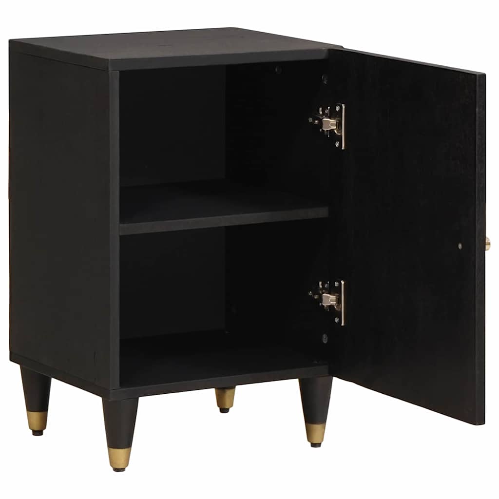 Bathroom cabinet Black 38 x 33 x 58 cm Solid mango wood