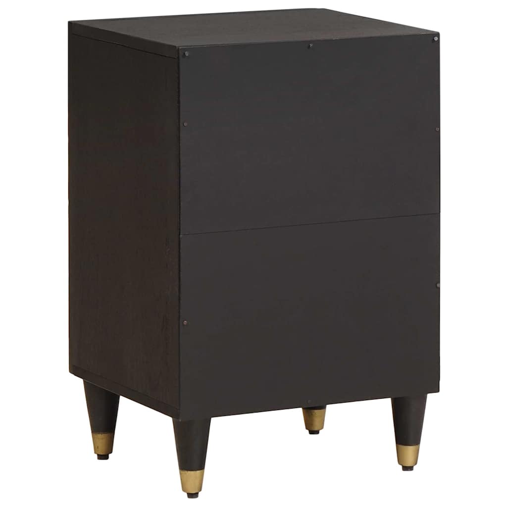 Bathroom cabinet Black 38 x 33 x 58 cm Solid mango wood