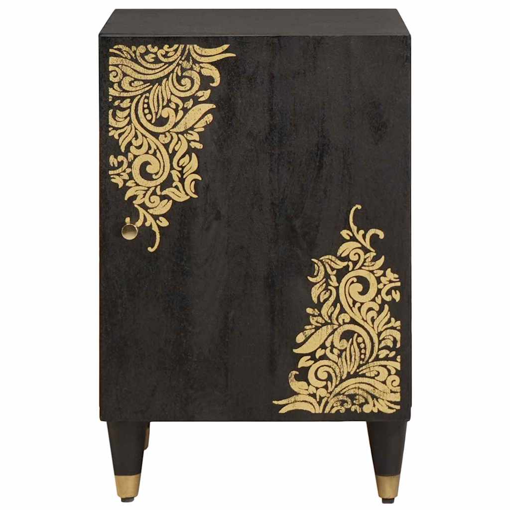Bathroom cabinet Black 38 x 33 x 58 cm Solid mango wood