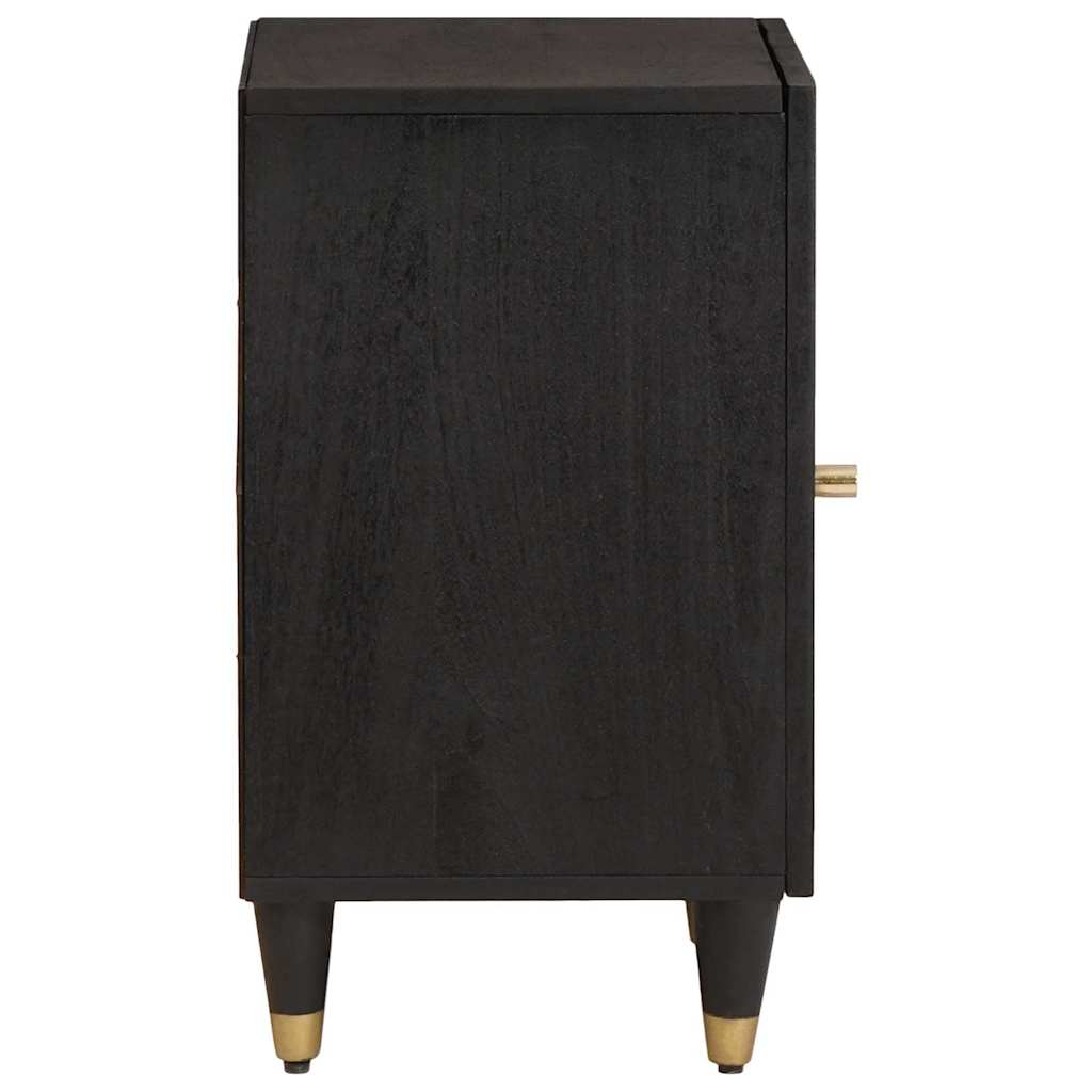 Bathroom cabinet Black 38 x 33 x 58 cm Solid mango wood