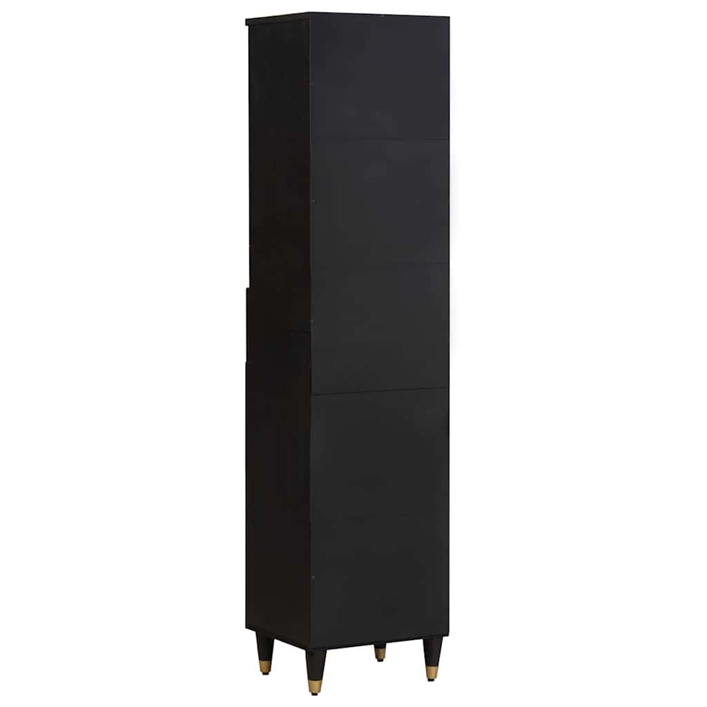Kumode ar atvilktni Melna 38 x 33 x 160 cm Masīvs mango koks