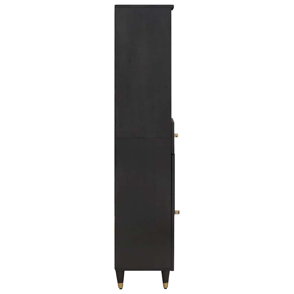 Kumode ar atvilktni Melna 38 x 33 x 160 cm Masīvs mango koks