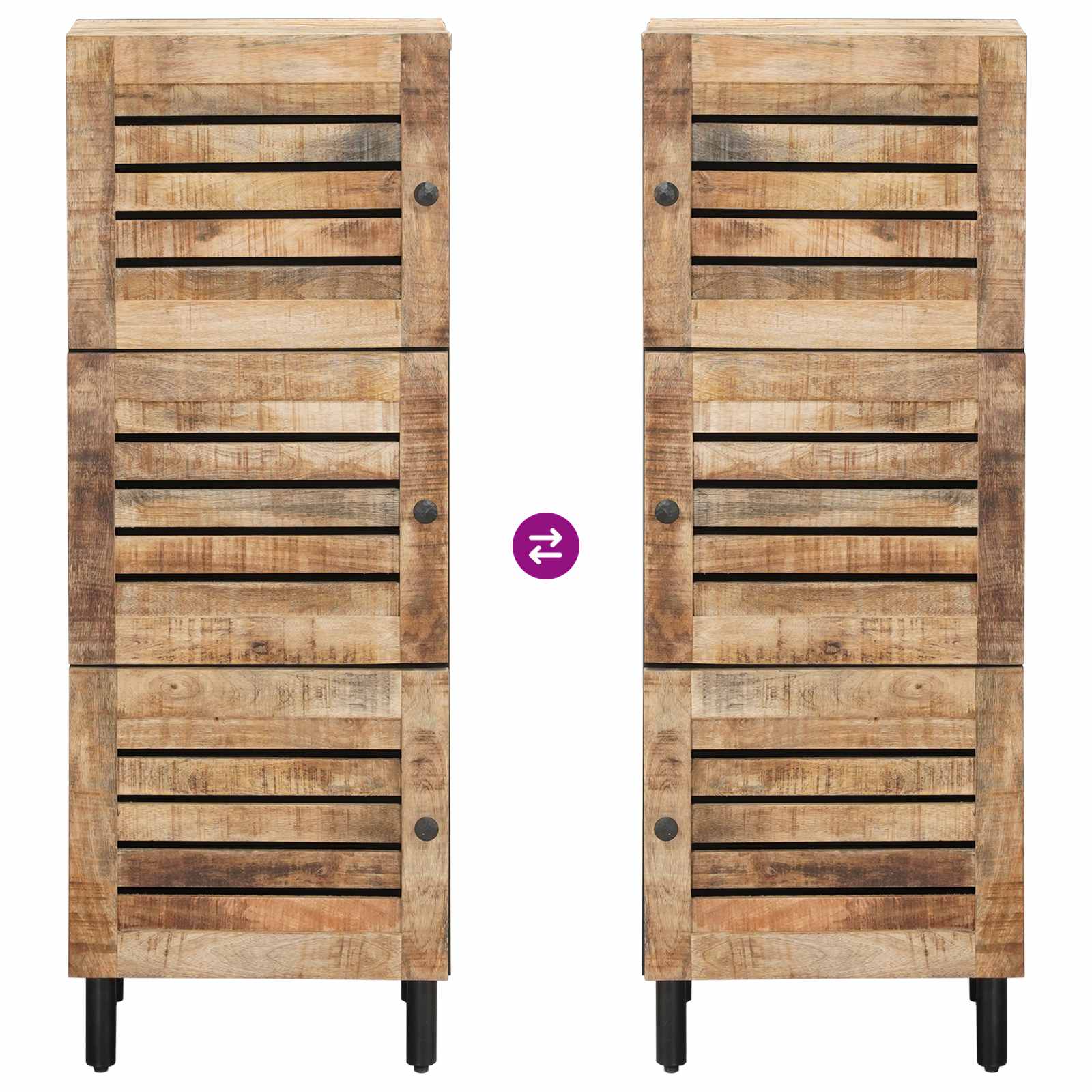 Saugojimo spintos Natūrali 40 x 33 x 110 cm Kietas mango medis
