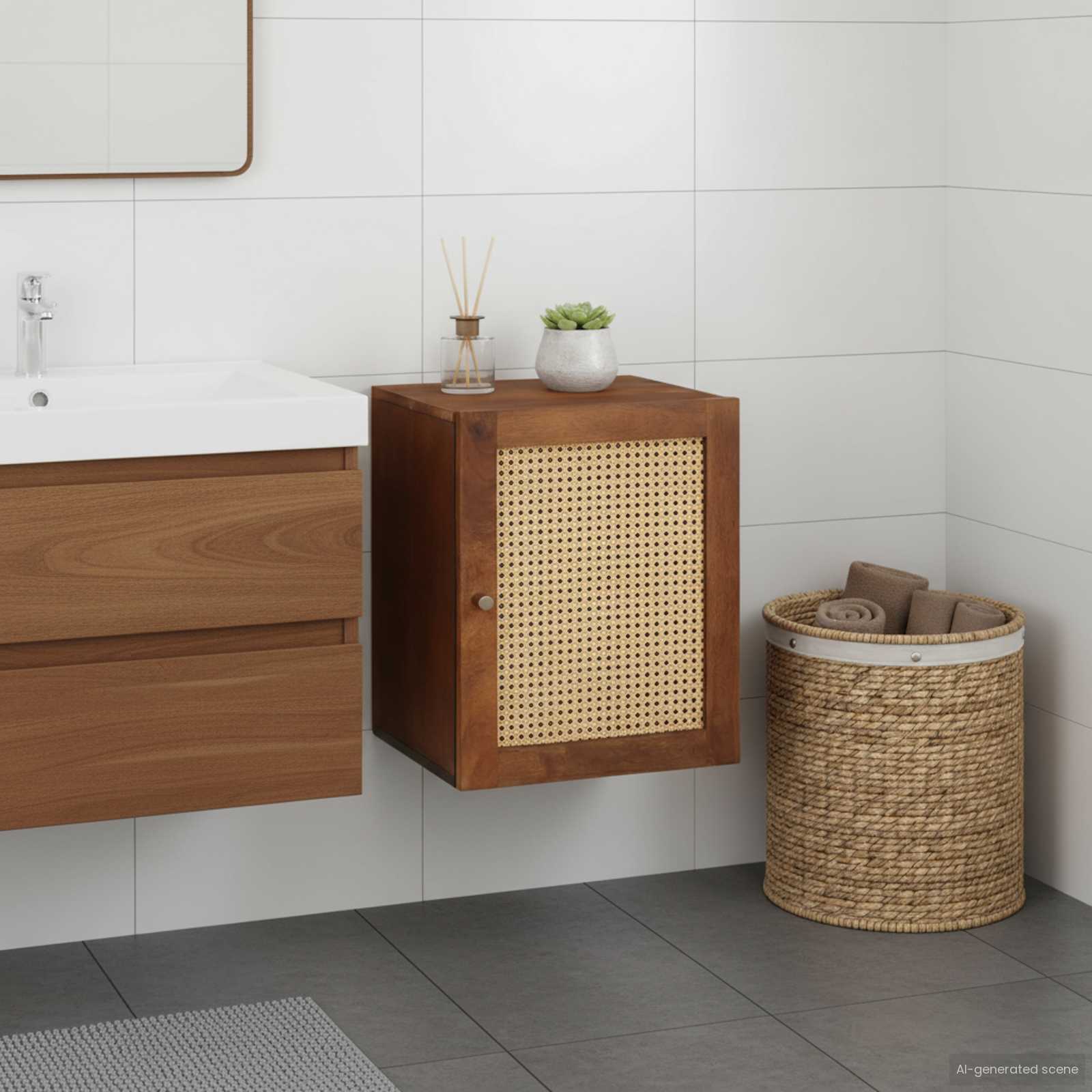 Bathroom Cabinet Brown 38 x 33.5 x 48 cm Engineered Wood