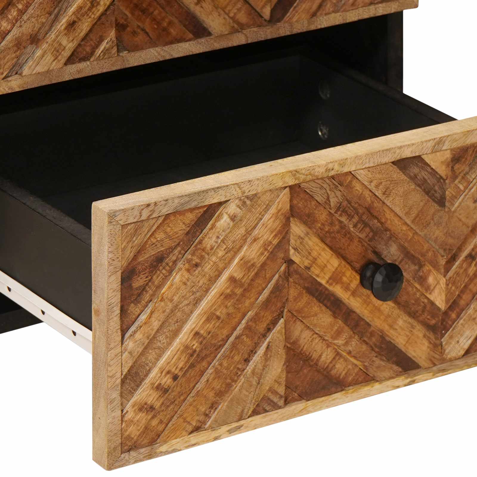 Naktinis staliukas su stalčių 2 pcs Ruda 40 x 33,5 x 46 cm