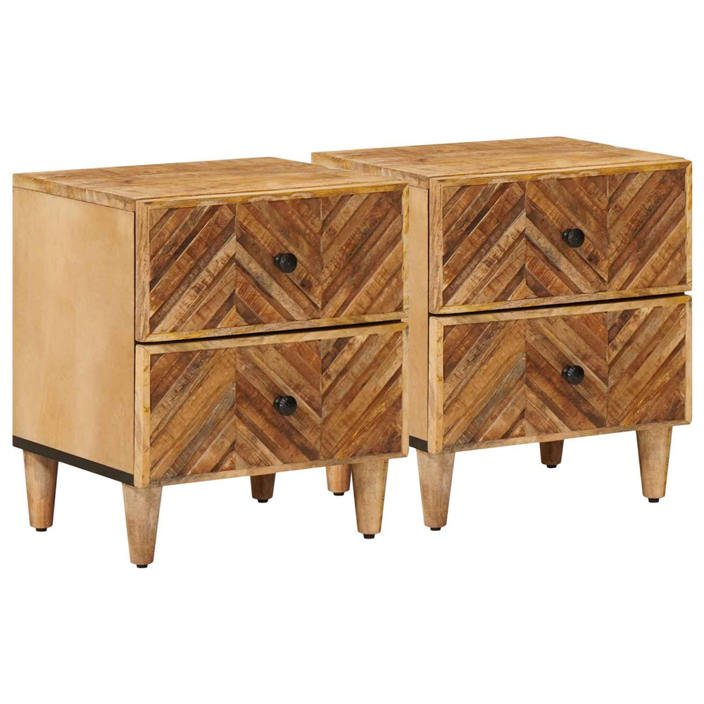 Naktinis staliukas su stalčių 2 pcs Ruda 40 x 33,5 x 46 cm