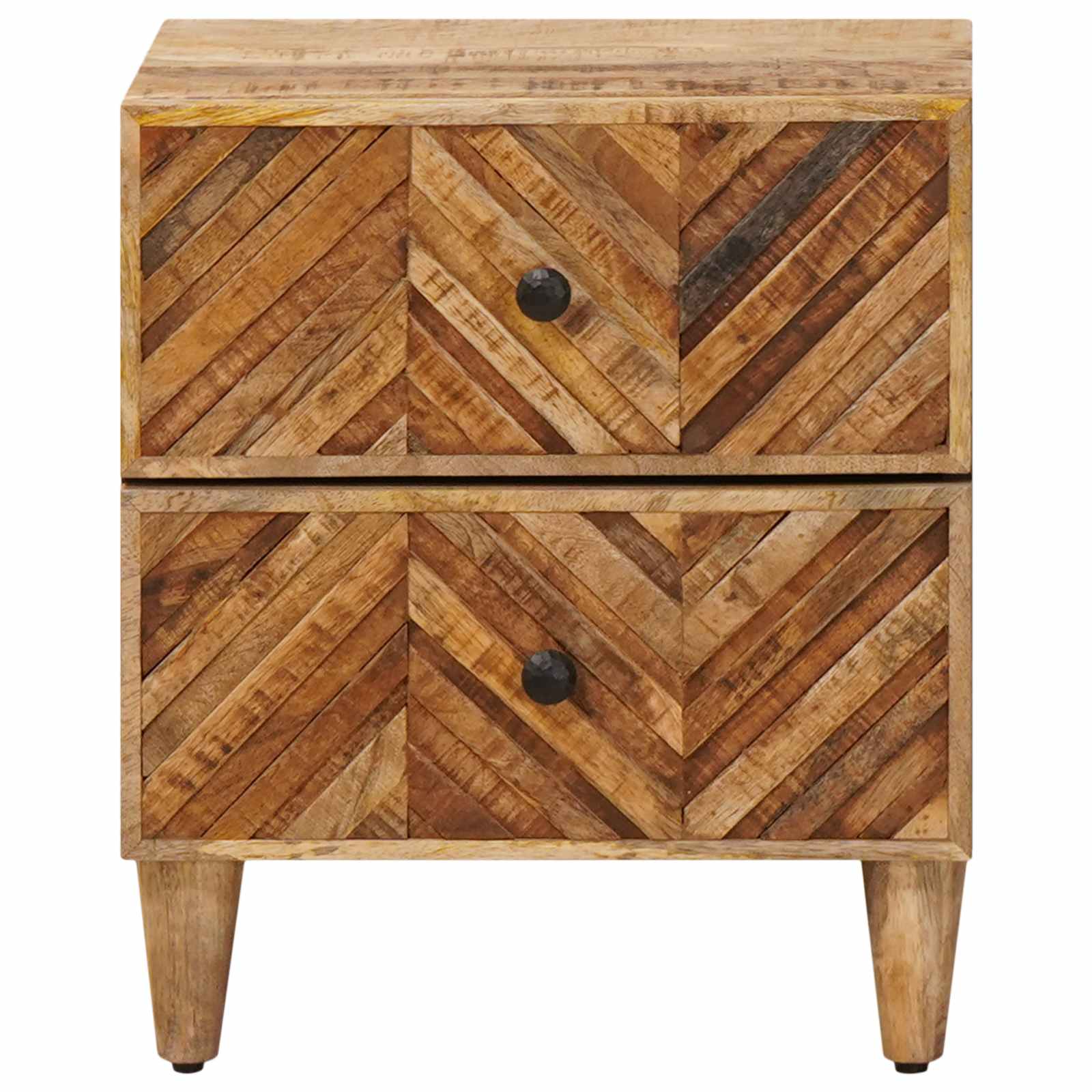 Naktinis staliukas su stalčių 2 pcs Ruda 40 x 33,5 x 46 cm