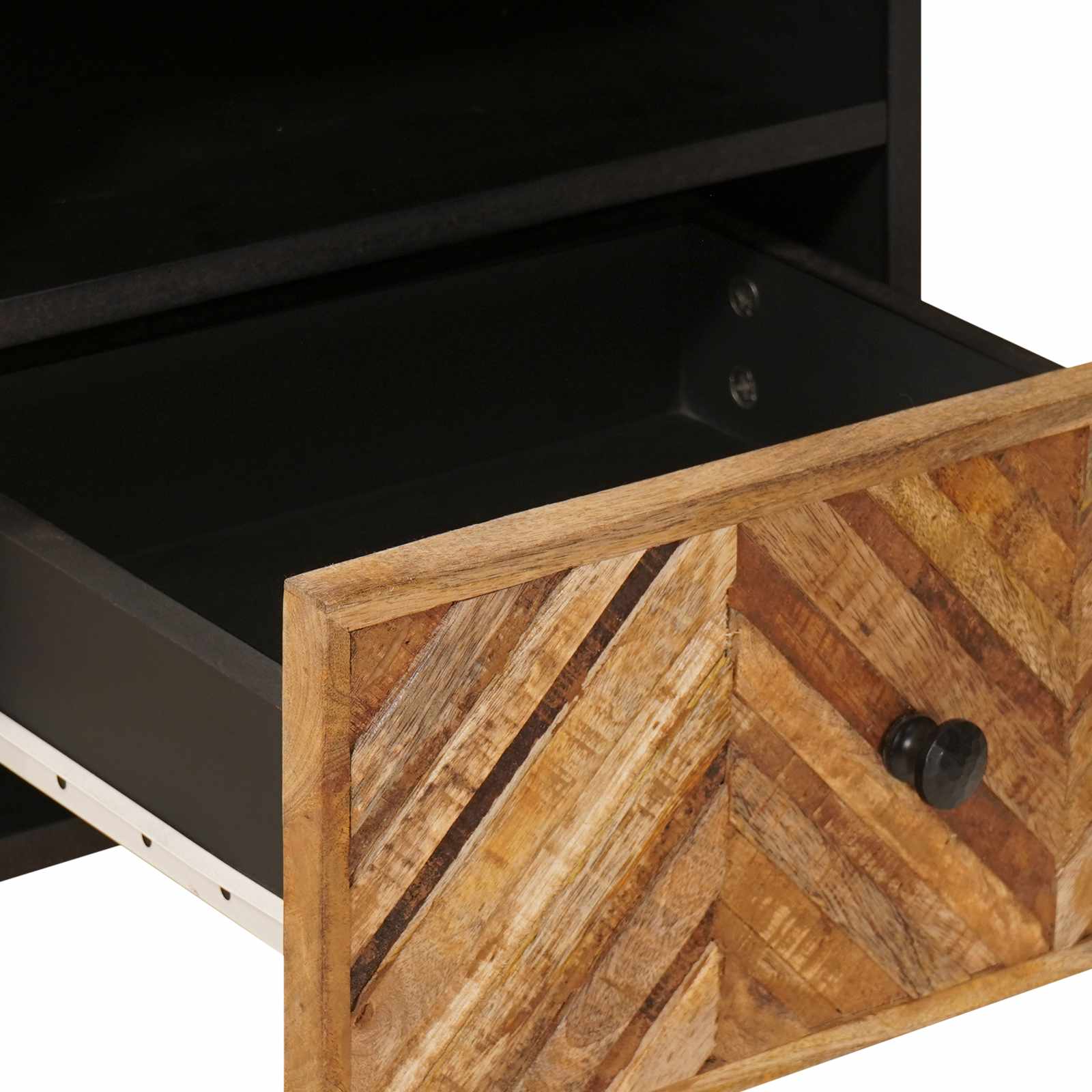 Naktinis staliukas su stalčių 2 pcs Ruda 50 x 33 x 60 cm